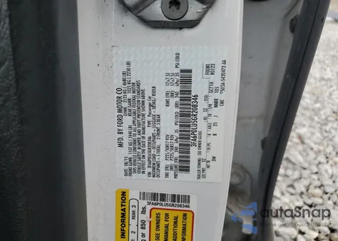 2016 Ford Fusion Se Hybrid from USA, damaged, VIN 3FA6P0LU5GR208346